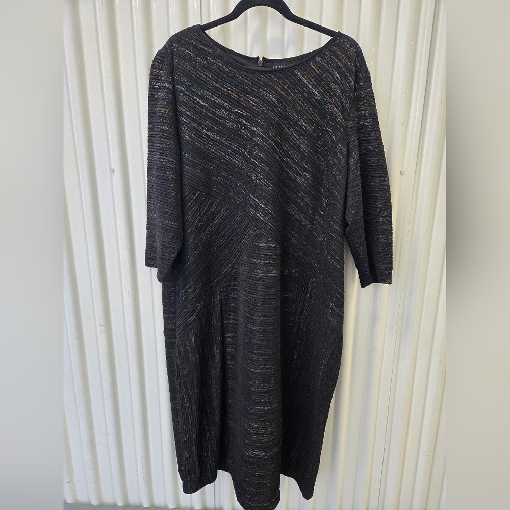 NWOT Lane Bryant Black Textured Dress. Soft.